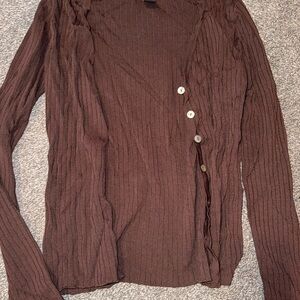 Brown Ribbed Women's Camisole